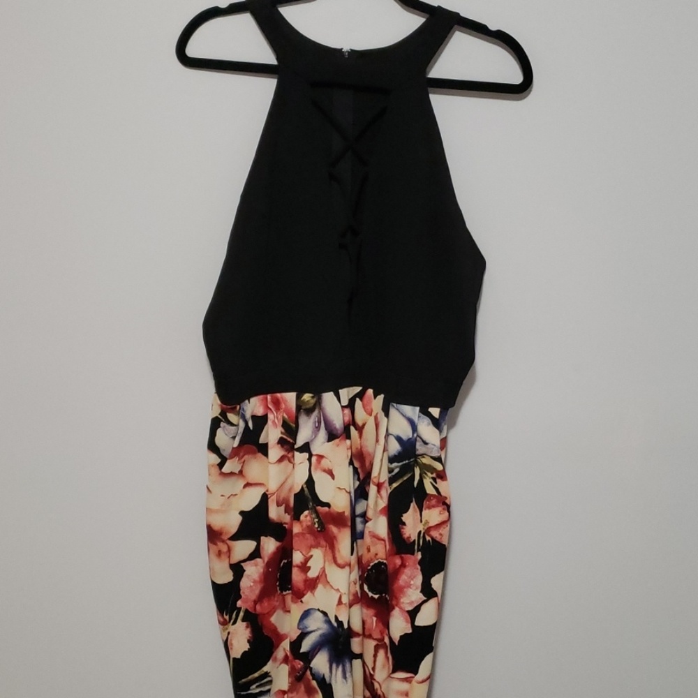 Charlotte Russe+ floral jumpsuit